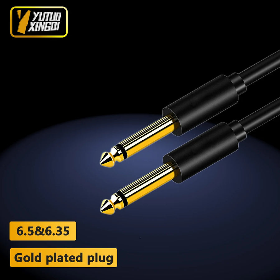 JACK 6.5mm Audio Cable Microphone Instrument Tuning Cable Electric Box Guitar Bass Speaker TRS 6.35mm 0.5m 1.5m 3m 5m