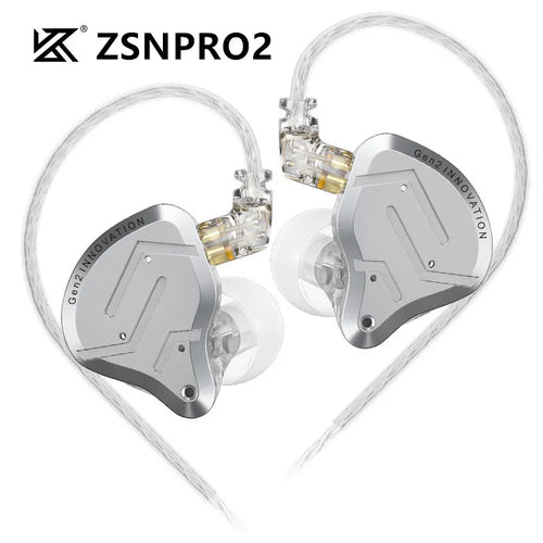 Fone Intra-auricular KZ ZSN Pro 2 — Driver Híbrido 1BA+1DD, Monitor HiFi