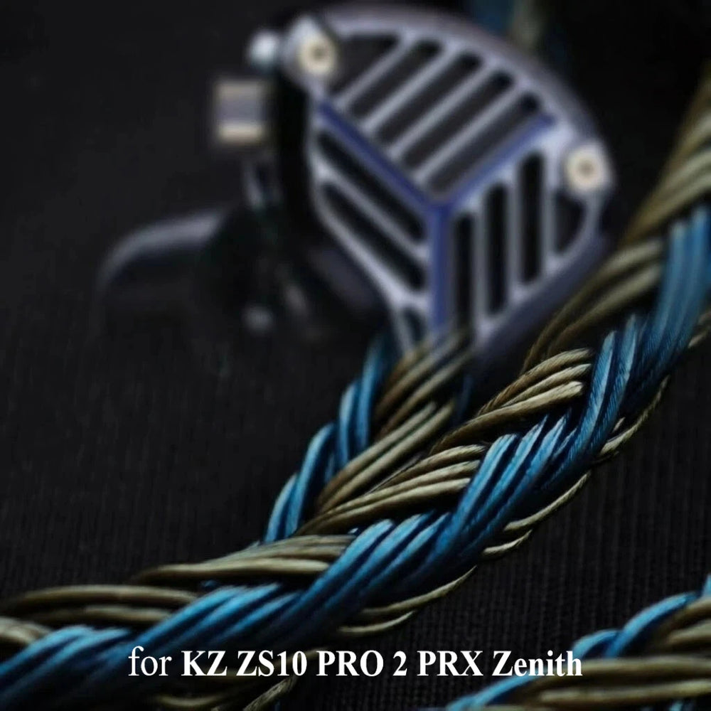 KZ Cabo Upgrade 24 Núcleos Prateado Multi-Plug