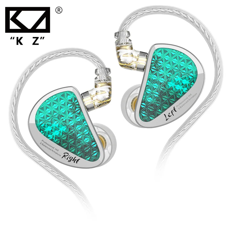 Fone Intra-auricular KZ AS16 Pro — 8 Balanced Armature, Monitor HiFi