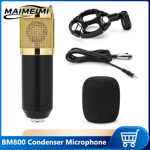 Microfone Condensador BM-800 para Estúdio, Canto e Podcast