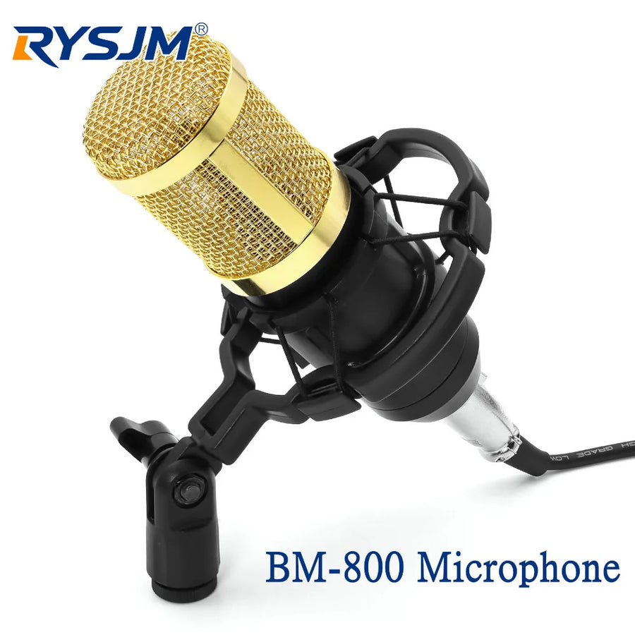 Microfone Condensador BM-800 para Estúdio, Canto e Podcast