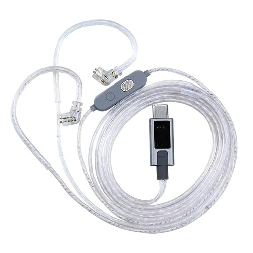 KZ Cabo M2 Upgrade Dual Mic Prateado Type-C/3.5mm