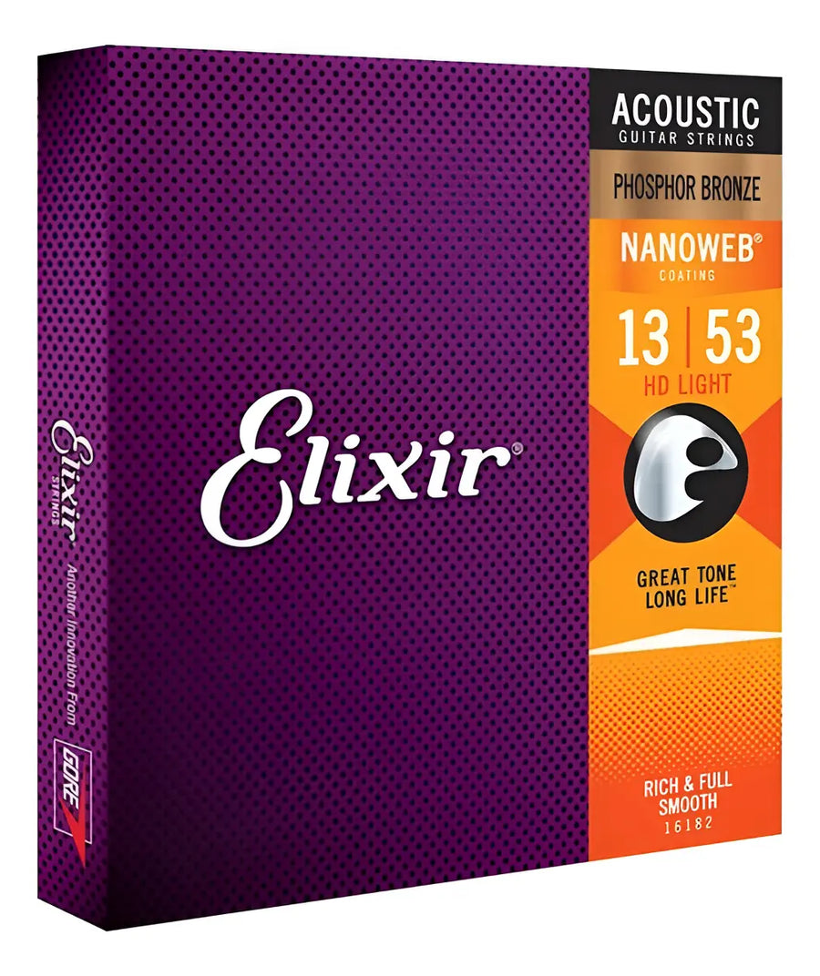 Encordoamento Elixir Violão Aço .013 Phosphor Bronze NANOWEB