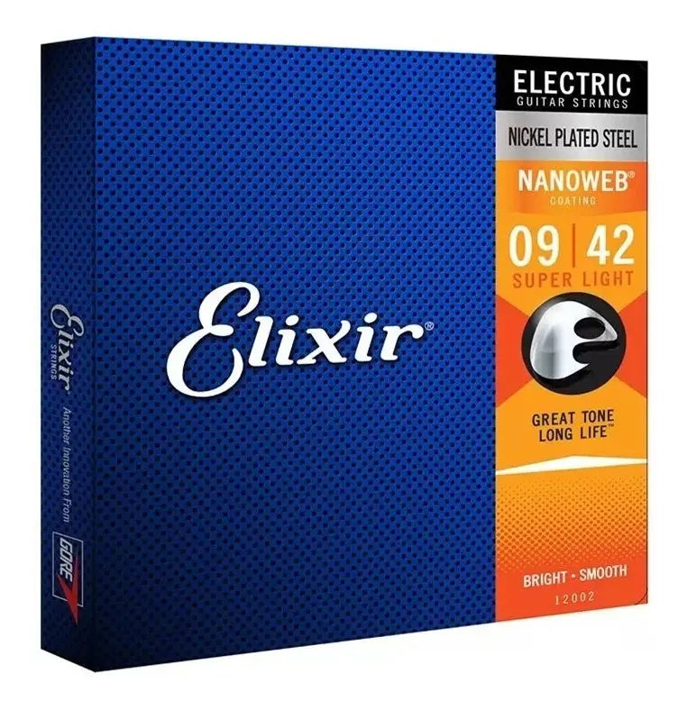 Encordoamento Elixir Guitarra .009 NANOWEB Super Light