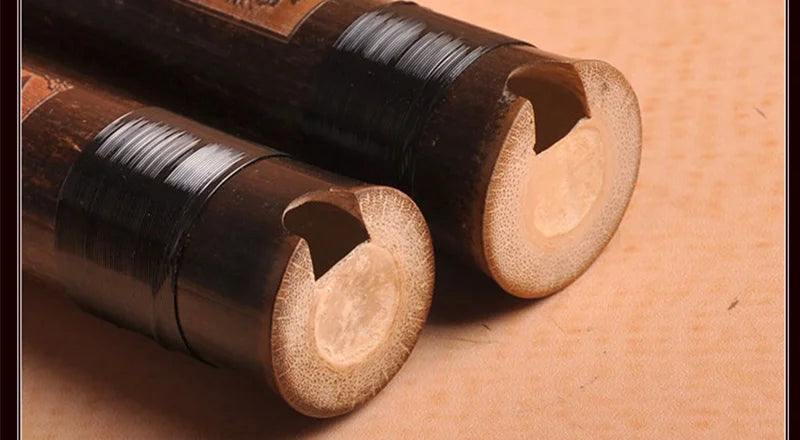 Flauta Xiao Chinesa de Bambu 3 Seções — 6 ou 8 Furos, Tom Fá ou Sol