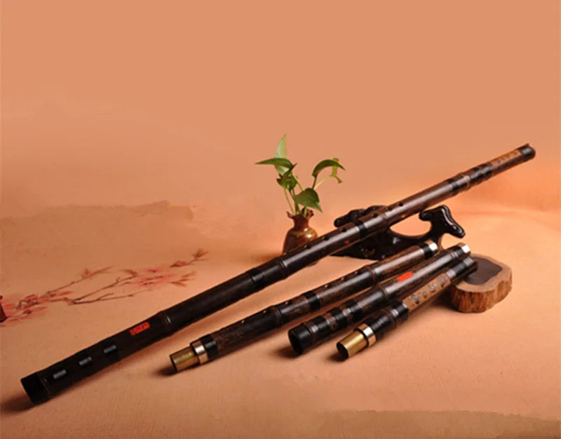 Flauta Xiao Chinesa de Bambu 3 Seções — 6 ou 8 Furos, Tom Fá ou Sol