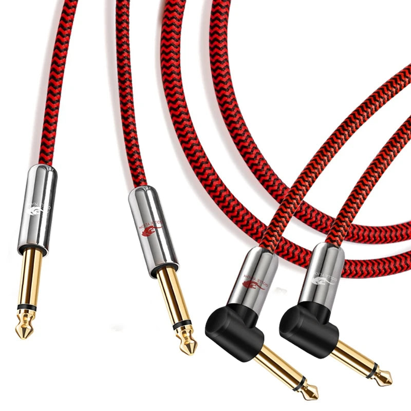 Cabo de Áudio TS 6.35mm Duplo para Mixer