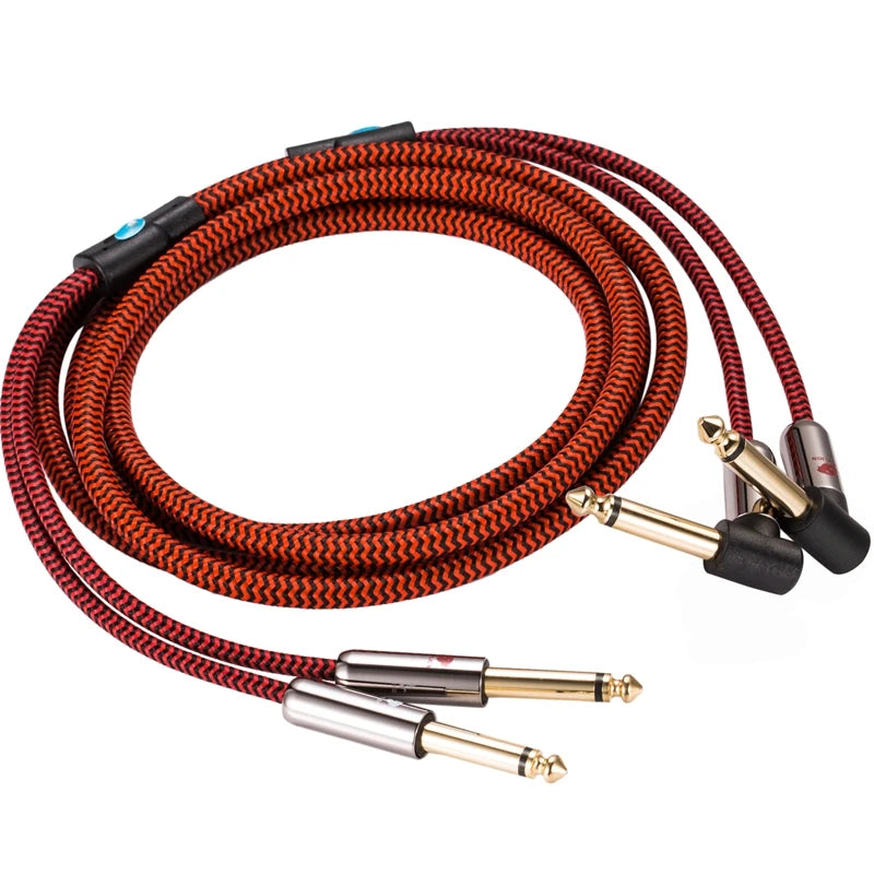 Audiophile 1/4 Inch TS Jack Audio Cable Dual 6.35 to Dual 6.35 for AMP Sound Mixer Electric Organ Guitar Cable 1M 2M 3M 5M 8M