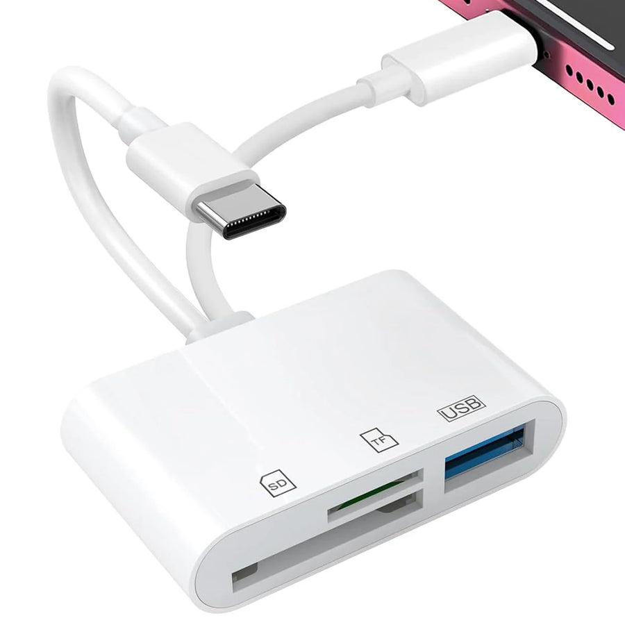 Leitor de Cartão SD e MicroSD para iPhone e USB-C