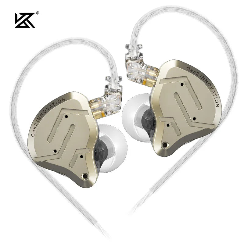 Fone Intra-auricular KZ ZSN Pro 2 — Driver Híbrido 1BA+1DD, Monitor HiFi