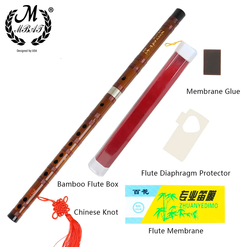 Flauta Dizi Chinesa de Bambu Profissional — Tons C, D, E, F e G