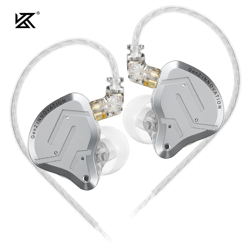 Fone Intra-auricular KZ ZSN Pro 2 — Driver Híbrido 1BA+1DD, Monitor HiFi