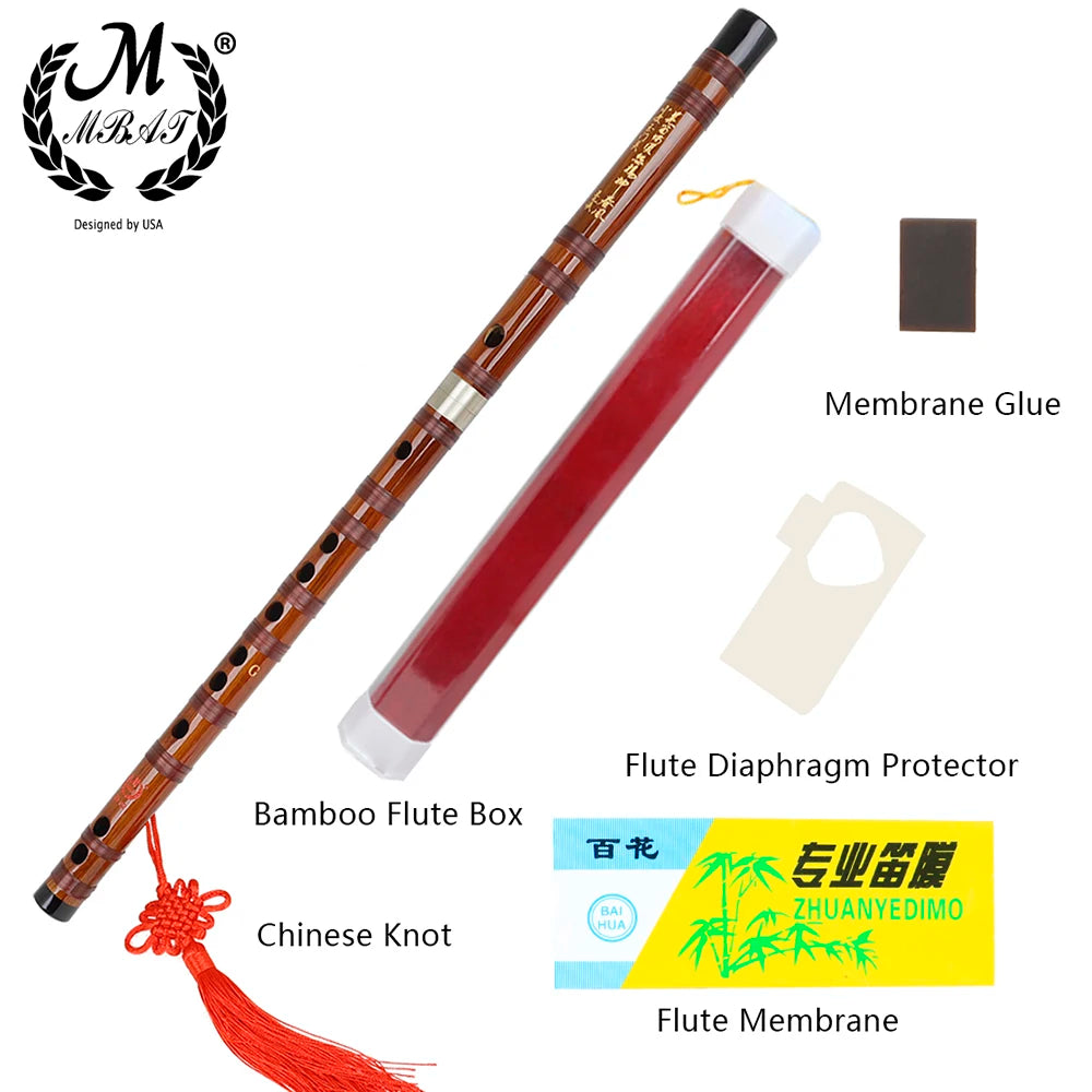 Flauta Dizi Chinesa de Bambu Profissional — Tons C, D, E, F e G