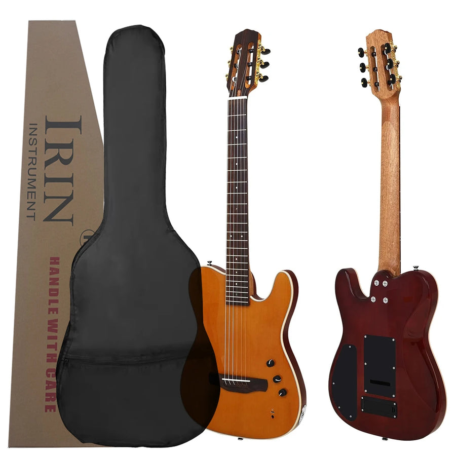 IRIN 39 Inches Silent Classic Guitar 6 String 22 Frets Smart Bluetooth Full Single Board Electric Wooden Guitar With Guitar Part