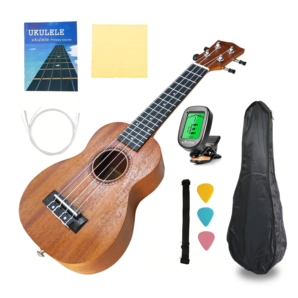 Ukulele Soprano 21 Polegadas Dozzly — Kit com Bag, Afinador e Cordas