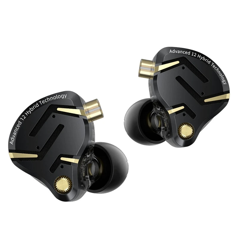 KZ ZS12 Pro 2 Fone 1DD+5BA Cabo Destacável