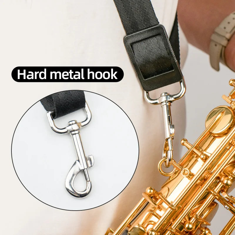 Talabarte para Saxofone Alto e Tenor — Correia Acolchoada Ajustável