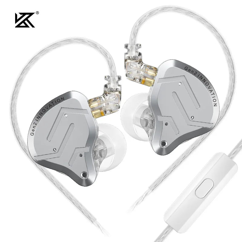 Fone Intra-auricular KZ ZSN Pro 2 — Driver Híbrido 1BA+1DD, Monitor HiFi