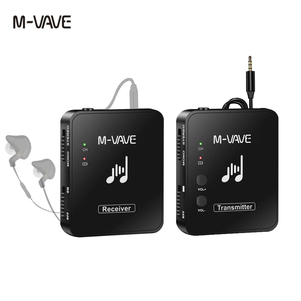 Sistema de Monitoramento Sem Fio M-VAVE M8 WP-10 — In-Ear 2.4GHz