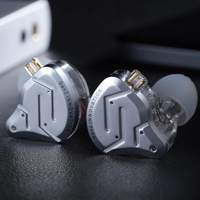 Fone Intra-auricular KZ ZSN Pro 2 — Driver Híbrido 1BA+1DD, Monitor HiFi