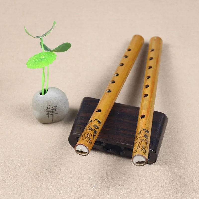 Flauta Doce de Bambu 24cm 6 Furos — Instrumento para Iniciantes