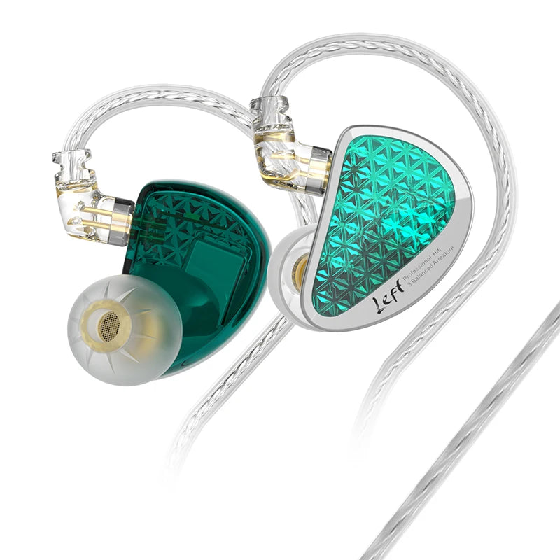 Fone Intra-auricular KZ AS16 Pro — 8 Balanced Armature, Monitor HiFi