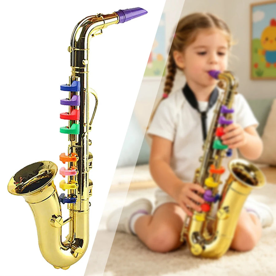 Saxofone Infantil 8 Teclas — Brinquedo Musical Educativo