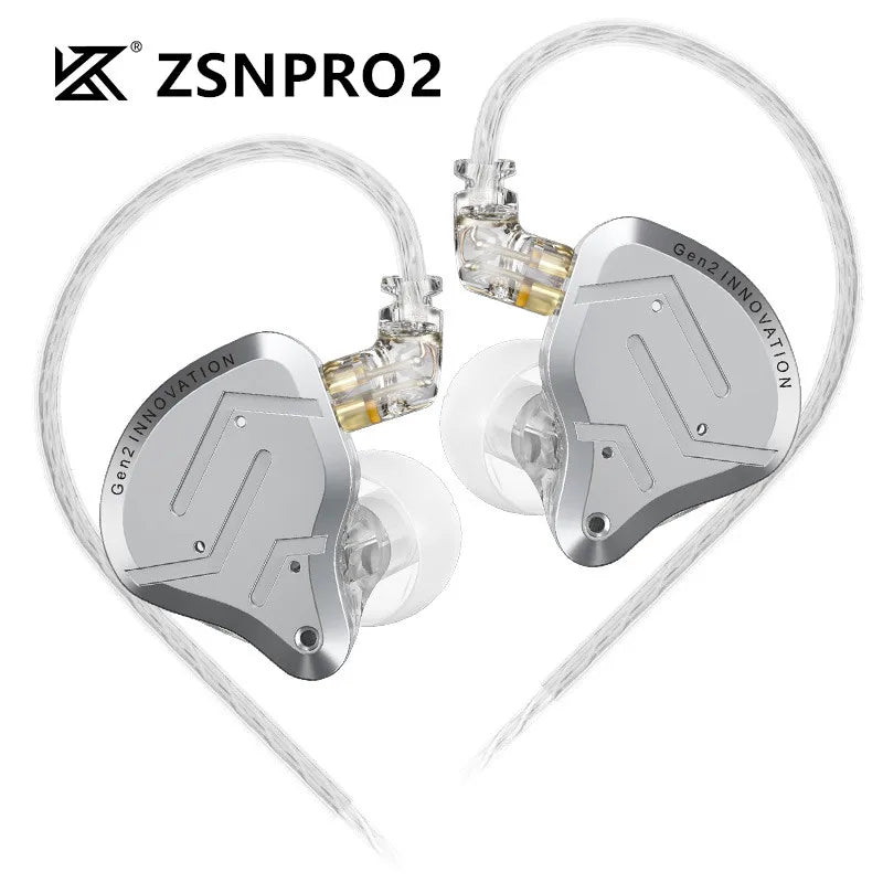 Fone Intra-auricular KZ ZSN Pro 2 — Driver Híbrido 1BA+1DD, Monitor HiFi