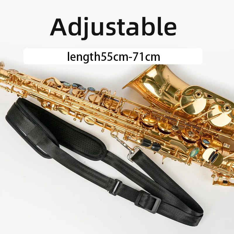 Talabarte para Saxofone Alto e Tenor — Correia Acolchoada Ajustável