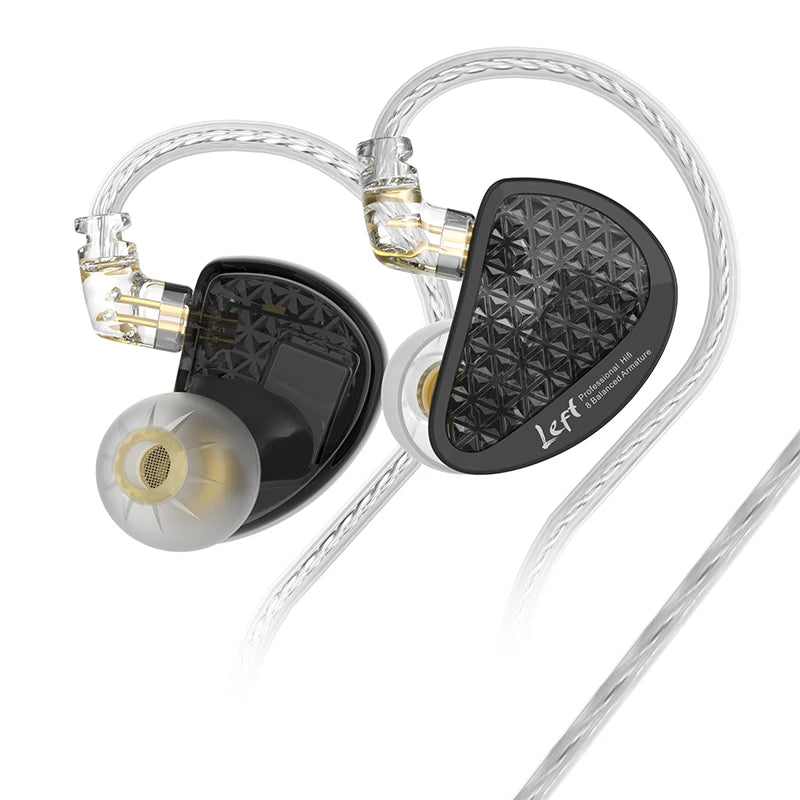 Fone Intra-auricular KZ AS16 Pro — 8 Balanced Armature, Monitor HiFi