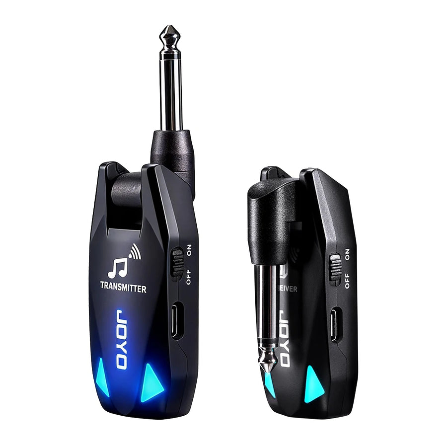 JOYO JW-08 Wireless Audio Transmitter Receiver UHF Anti-interference Band 2MS Low Latency 6 Channel Bank Wireless Guitar System