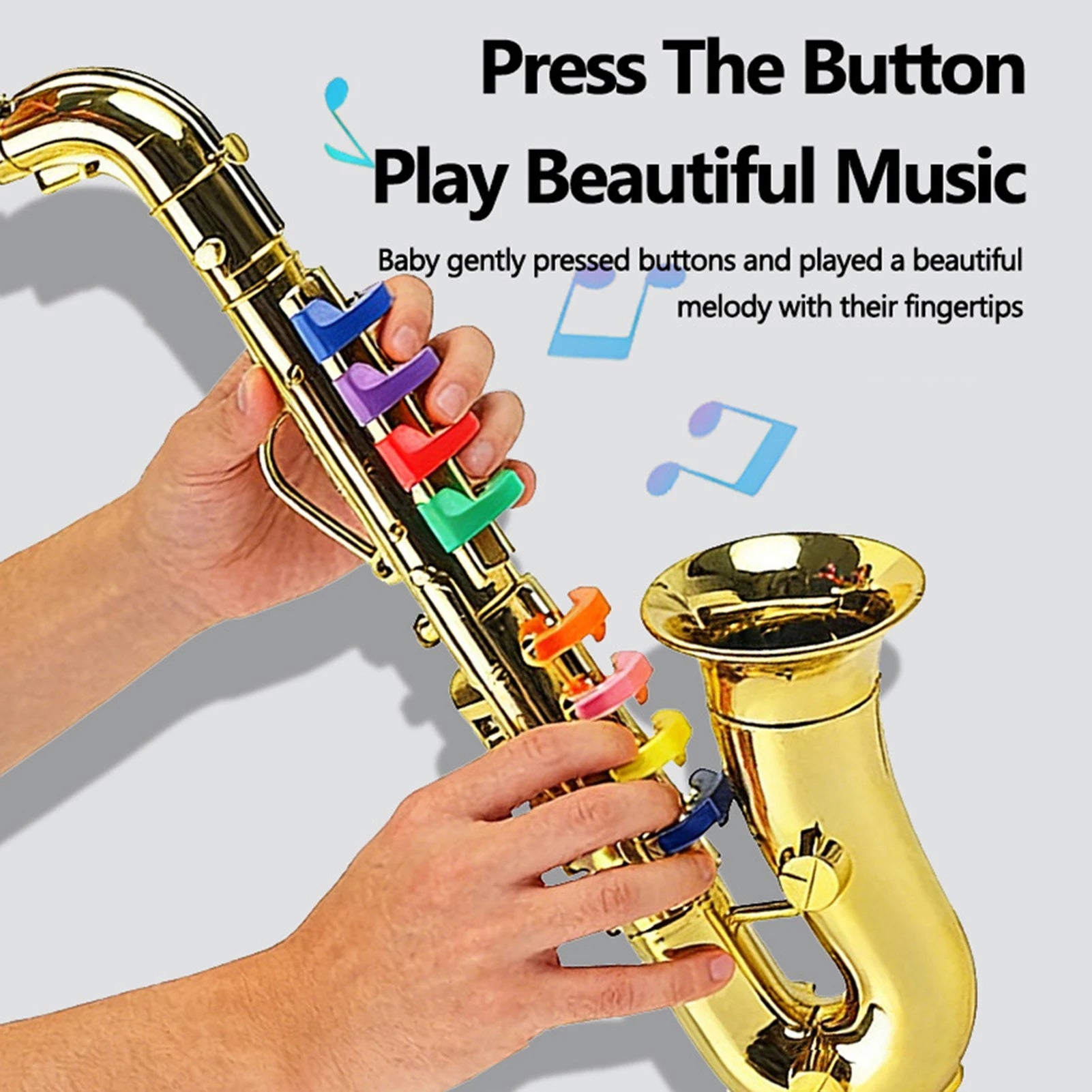 Saxofone Infantil 8 Teclas — Brinquedo Musical Educativo