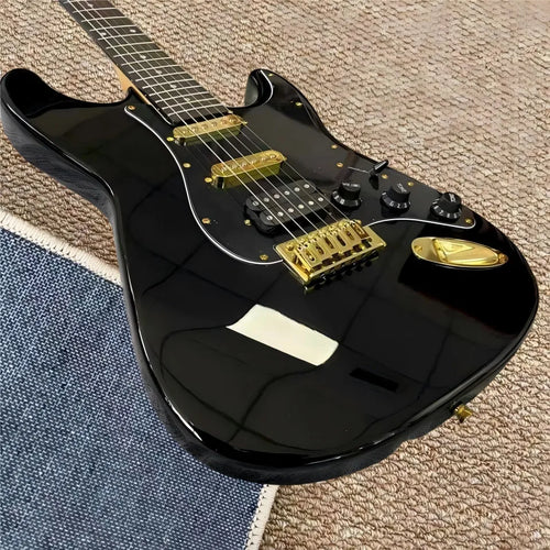 2026 hot selling  Black  Guitar Rosewood Fretboard Gold Hardware Synchronized Vibrato