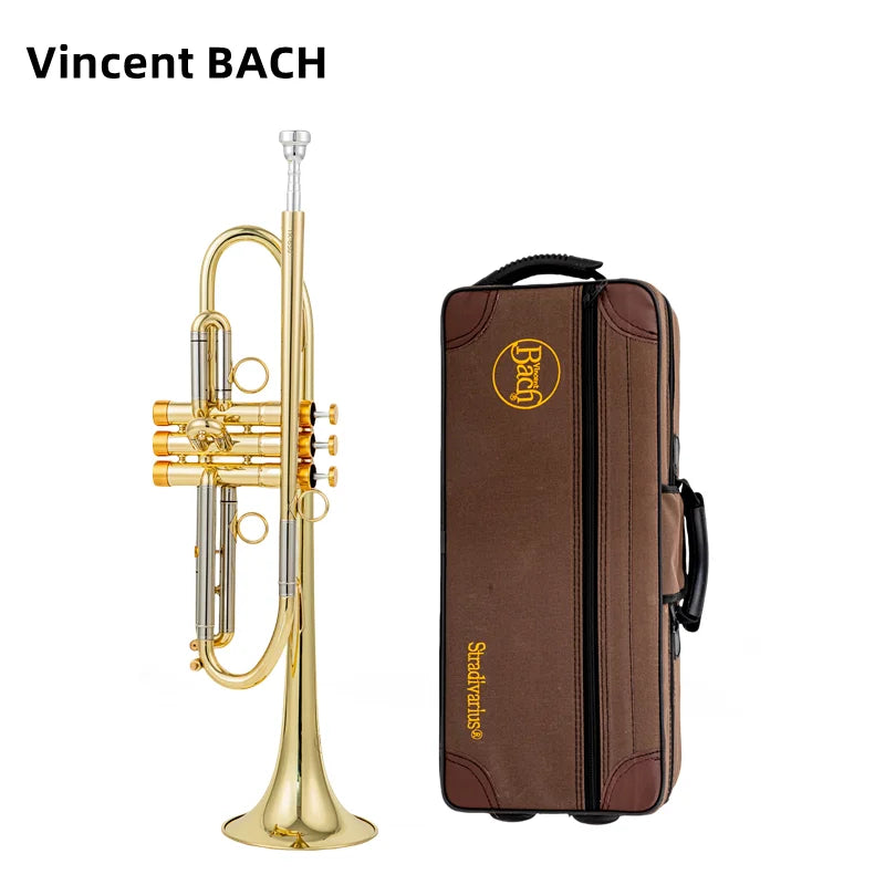 Vincent BACH Trompete Latão Dourado com Estojo
