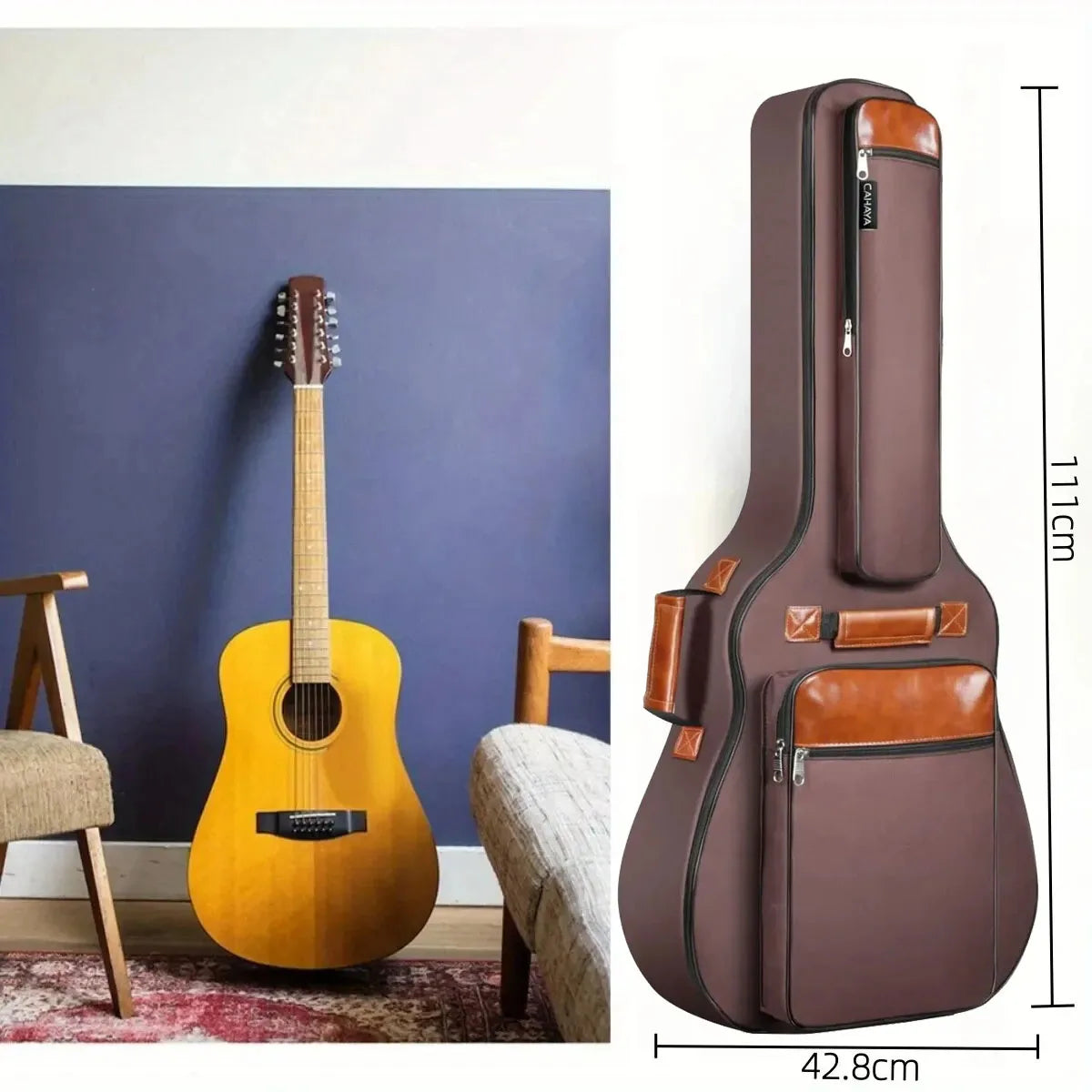 Bag para Violão 41" Dupla Alça Algodão