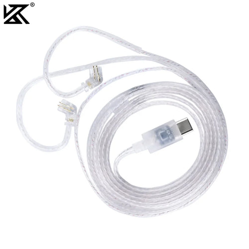 KZ Cabo Original Type-C Prateado 2Pin