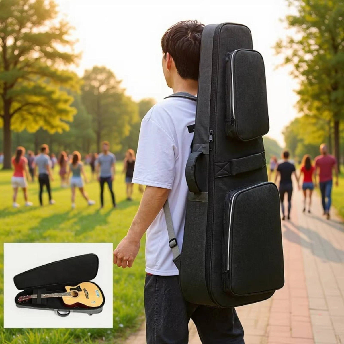 Bag para Guitarra com Bolsos e Alças