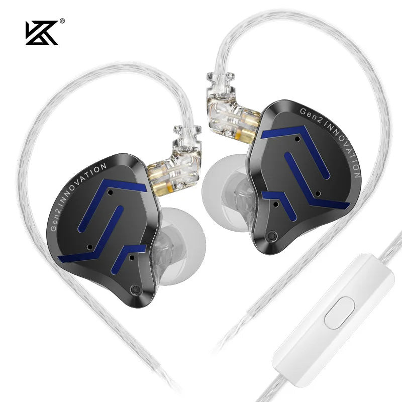 Fone Intra-auricular KZ ZSN Pro 2 — Driver Híbrido 1BA+1DD, Monitor HiFi