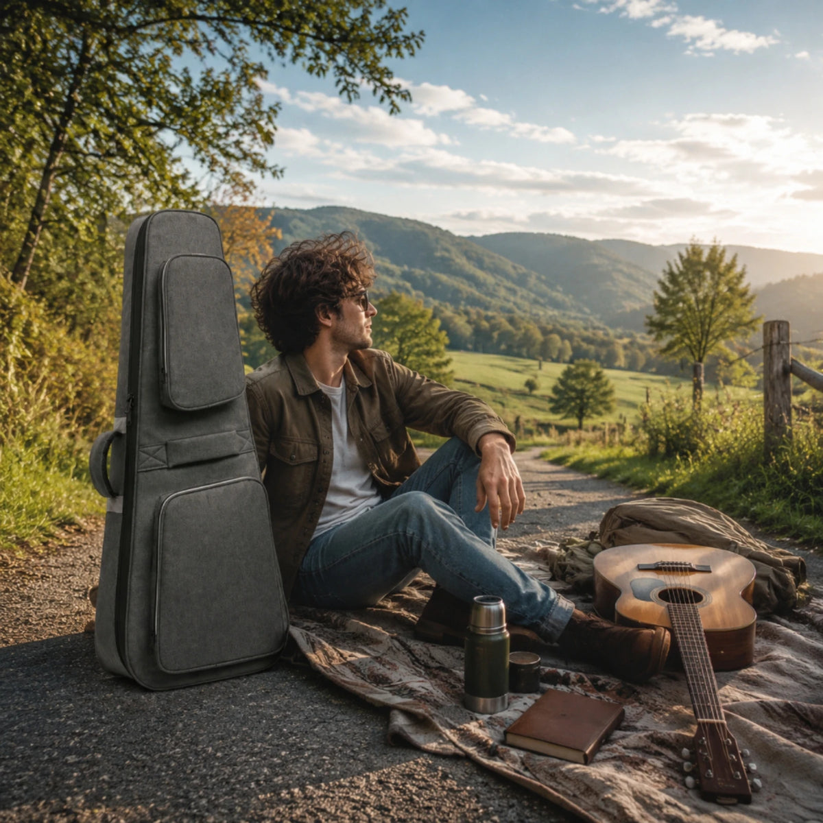 Bag para Guitarra com Bolsos e Alças