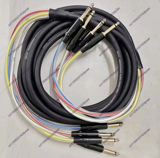 2 4 6 8 12 16 Channel Way 6.35MM 1/4'' Jack P10 Male To Male Professional Multi-Media Audio Extension Cord 6.5MM Cable