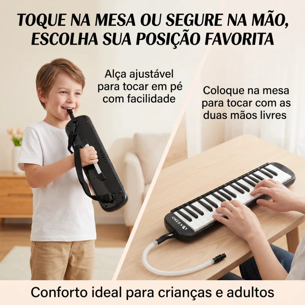 Escaleta 37 Teclas Profissional — Melódica para Iniciantes