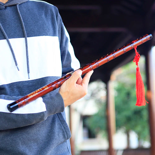Flauta Dizi Chinesa de Bambu Profissional — Tons C, D, E, F e G
