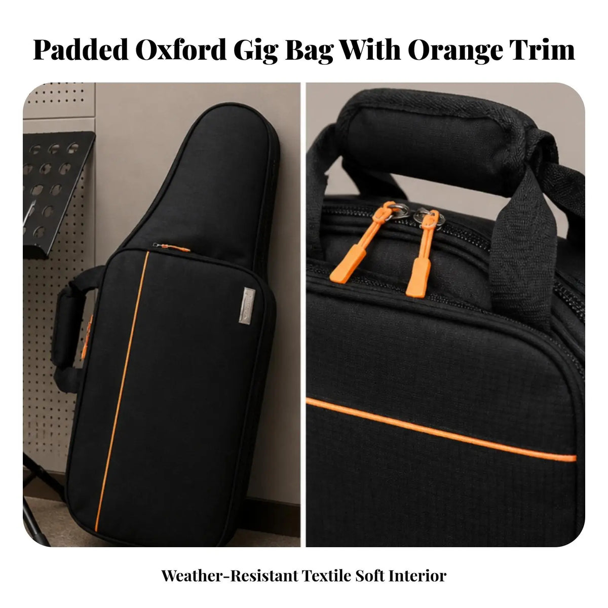 Bag Acolchoada para Sax Alto, Soprano e Tenor com Alças de Mochila