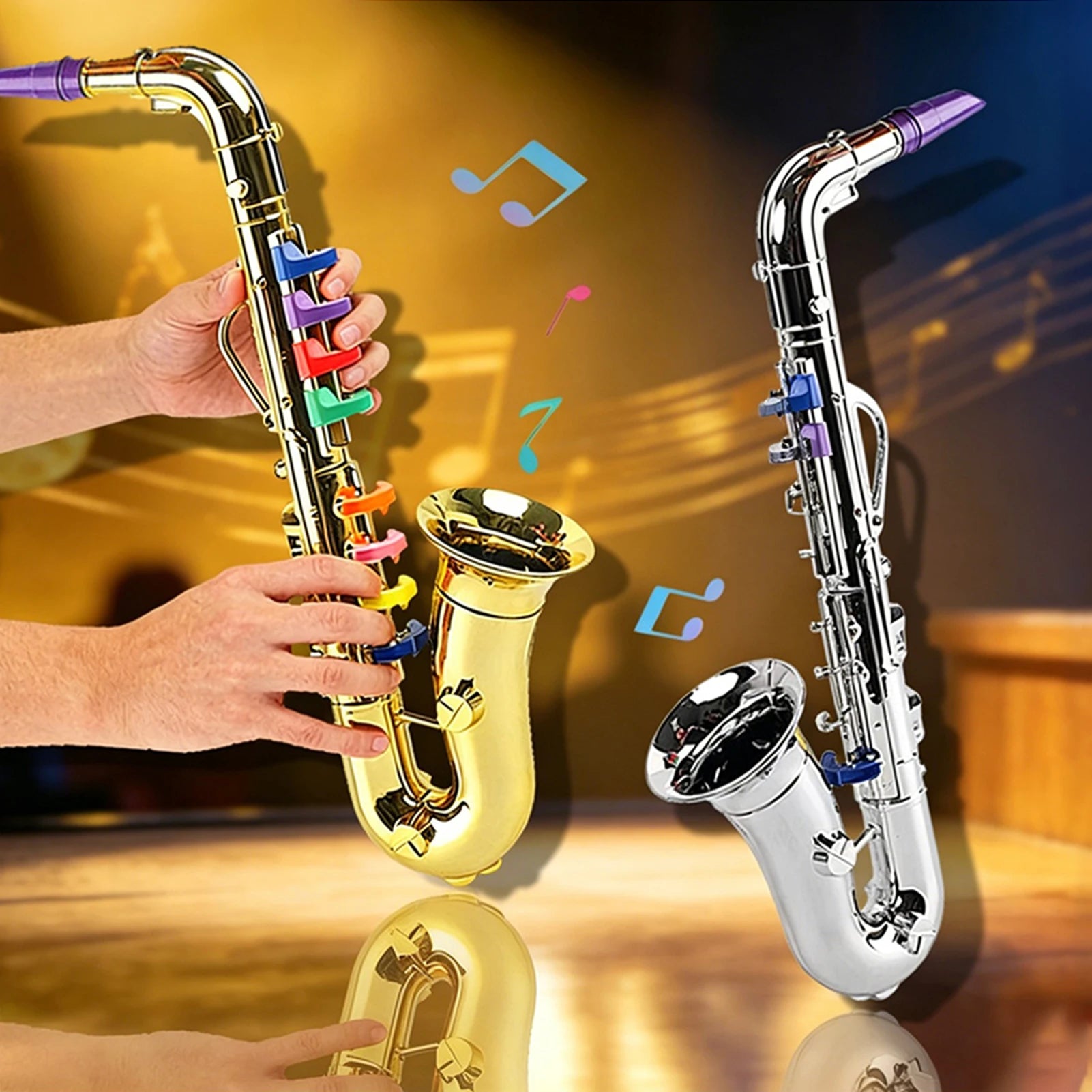 Saxofone Infantil 8 Teclas — Brinquedo Musical Educativo