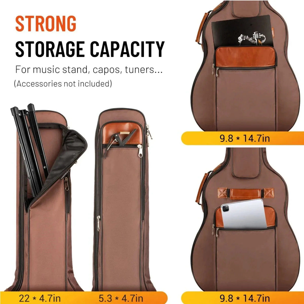 Bag para Violão 41" Dupla Alça Algodão
