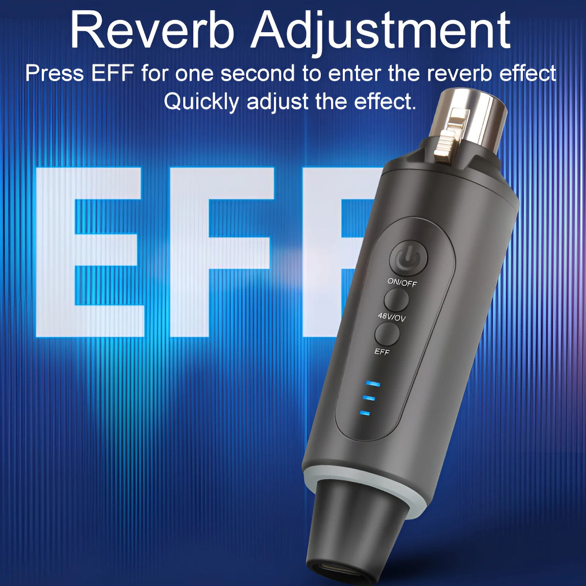 Adaptador Wireless XLR 2.4GHz para Microfone