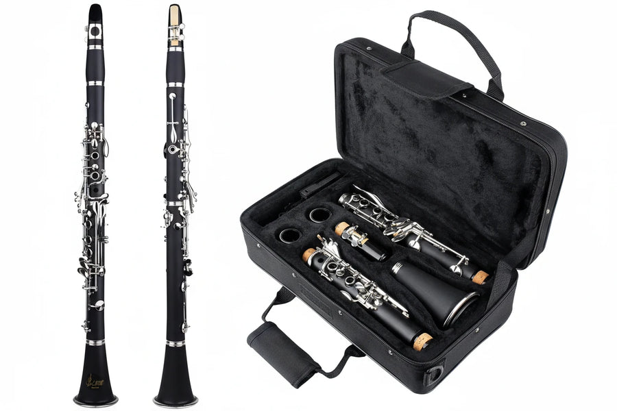 SLADE Clarinete Bb 17 Chaves Bakelite com Estojo