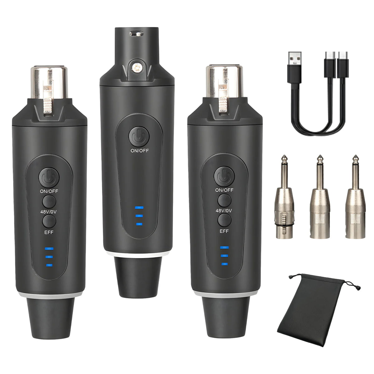 Adaptador Wireless XLR 2.4GHz para Microfone