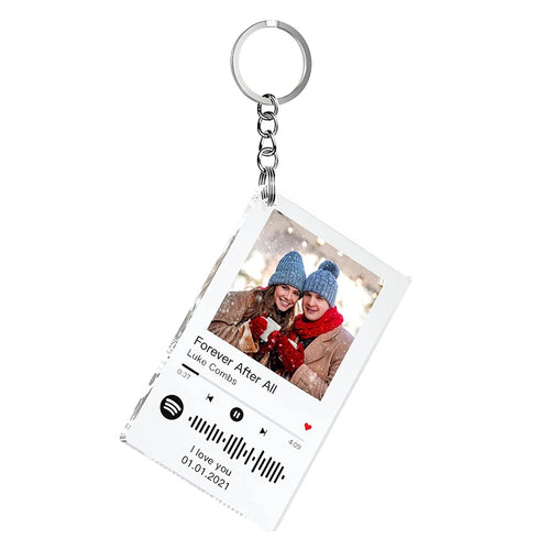 Chaveiro Personalizado Foto e Música Spotify
